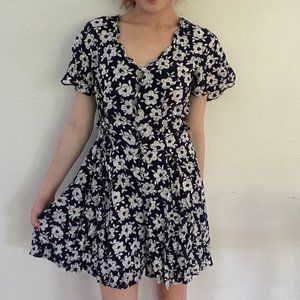 Vintage Floral Romper Dress